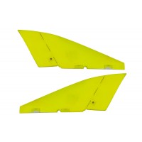 Flex - Pirana Vertical fin set with rudders - YELLOW