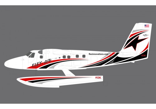 Flex - Twin Otter - Float set - Red/Black/White
