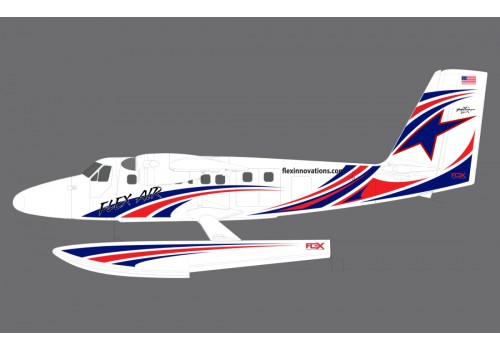Flex - Twin Otter - Float set - Red/Blue/White