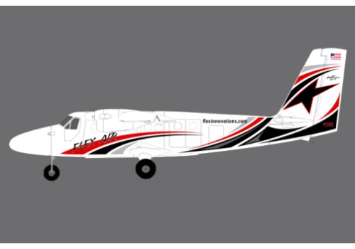 Flex - Twin Otter 80E G1.5 SUPER PNP, NIGHT, Red/White/Black
