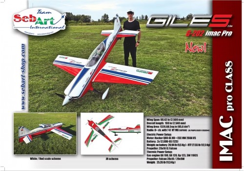 Sebart Giles G-202 IMAC Pro (120cc) RED / WHITE / BLUE Sebart Giles G-202 IMAC Pro (120cc) RED / WHITE / BLUE