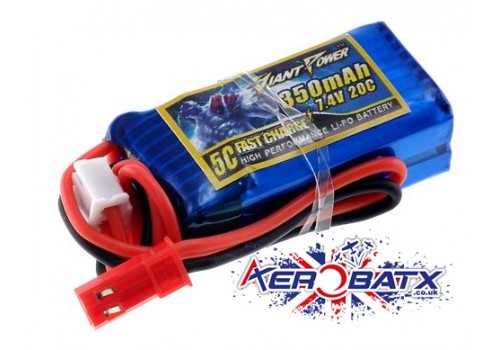 Lipo - 350mAh 7.4V 20/40C with JST Connector