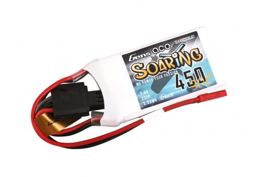 Gens Ace - Li-Po 2S 7.4V 450mAh 30C Soaring with BEC