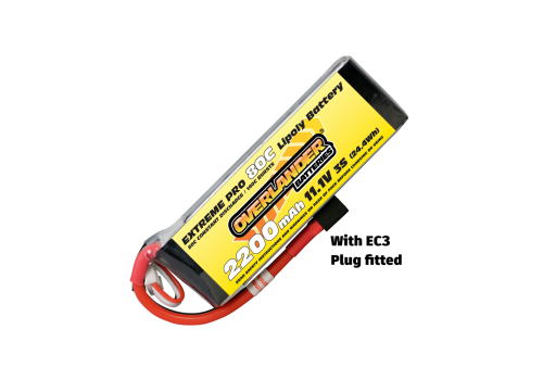 Overlander - 2200mAh 11.1V 3S 80C LiPo Battery with EC3