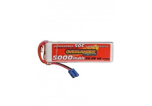 Overlander - 5000mAh 22.2V 6S 50C Ultrasport LiPo Battery - EC5