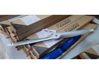 Falcon 24x10 Carbon Gas props - Silver, with White tips