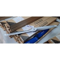 Falcon 24x10 Carbon Gas props - Silver, with White tips