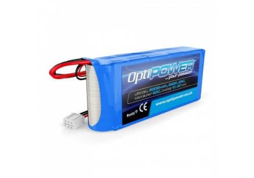 Optipower - LiPo 2S 5000mAh 25C Rx Pack