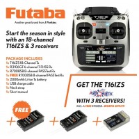 Futaba - T16IZS PACKAGE with 3 FREE Rx