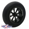 FlyWheelz 3.5" - 89mm Eight Spoke  PU Wheels(pair) - BLACK